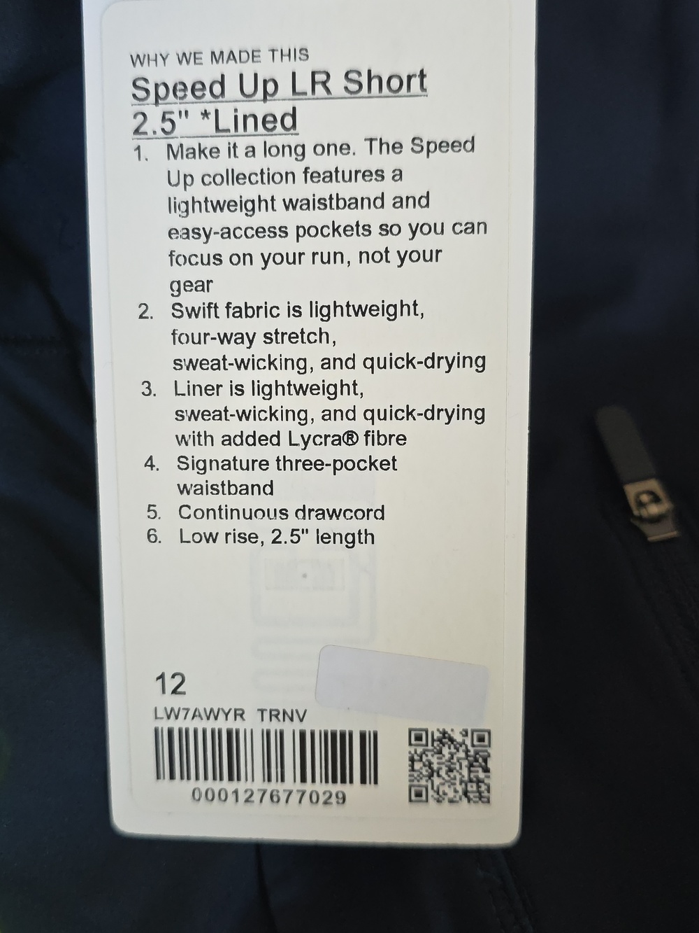 Lululemon Speed Up Low Rise Short Lined Shorts - Picture 2 of 2